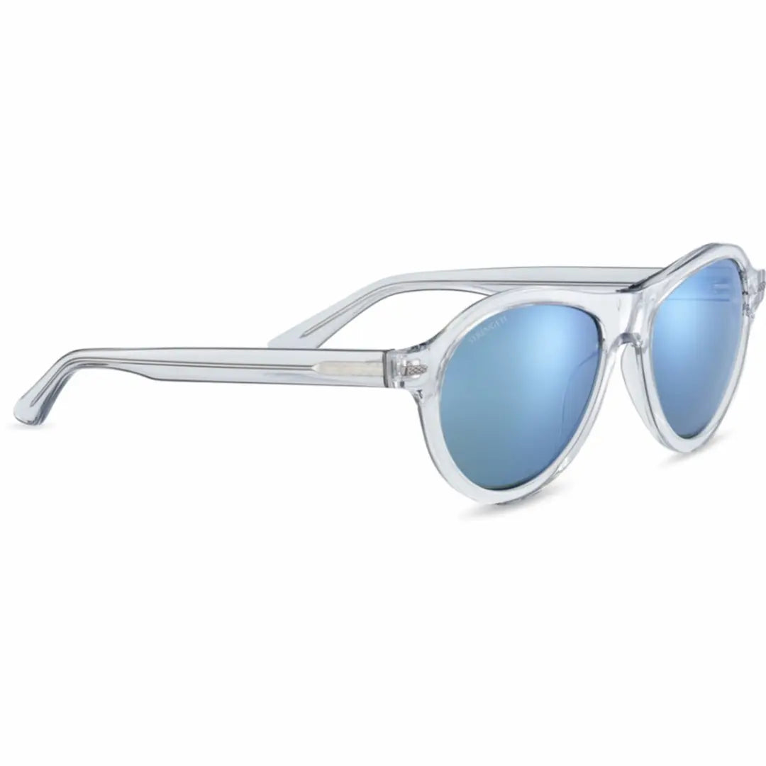 Serengeti Danby sunglasses in crystal with polarized 555 blue lenses