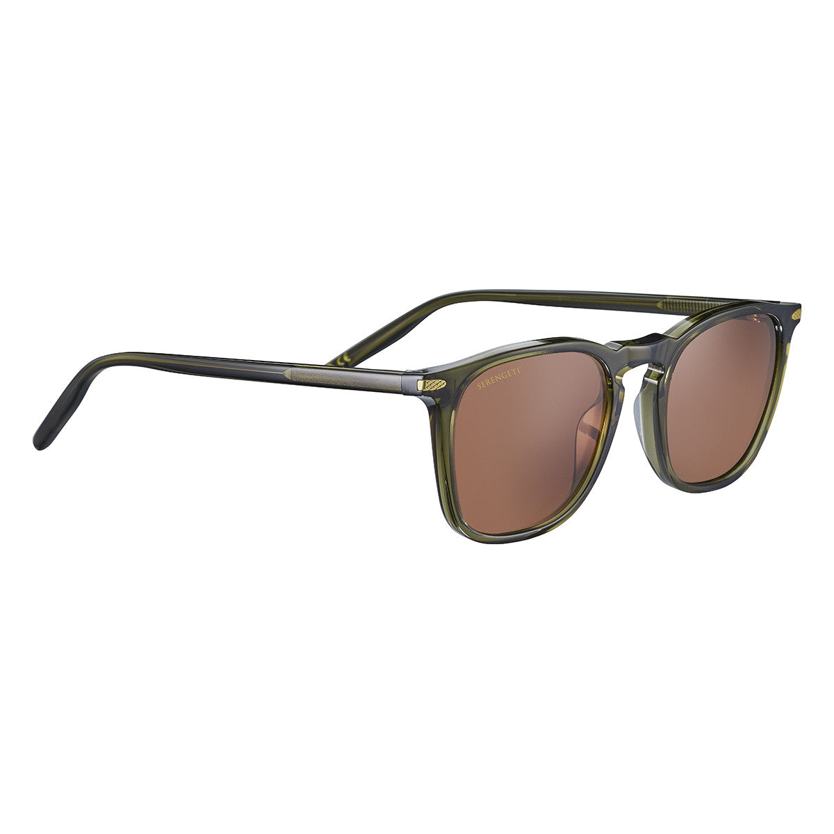 Serengeti Delio Shiny Crystal Khaki/Polarized Drivers