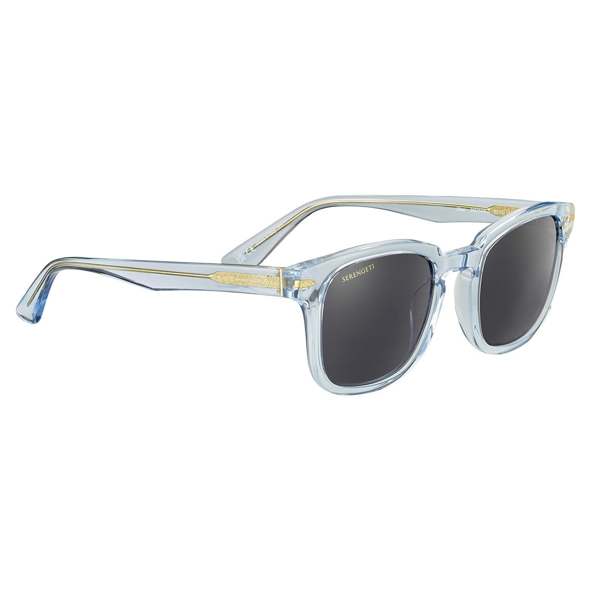Serengeti Ethan Shiny Crystal Blue/Polarized Smoke