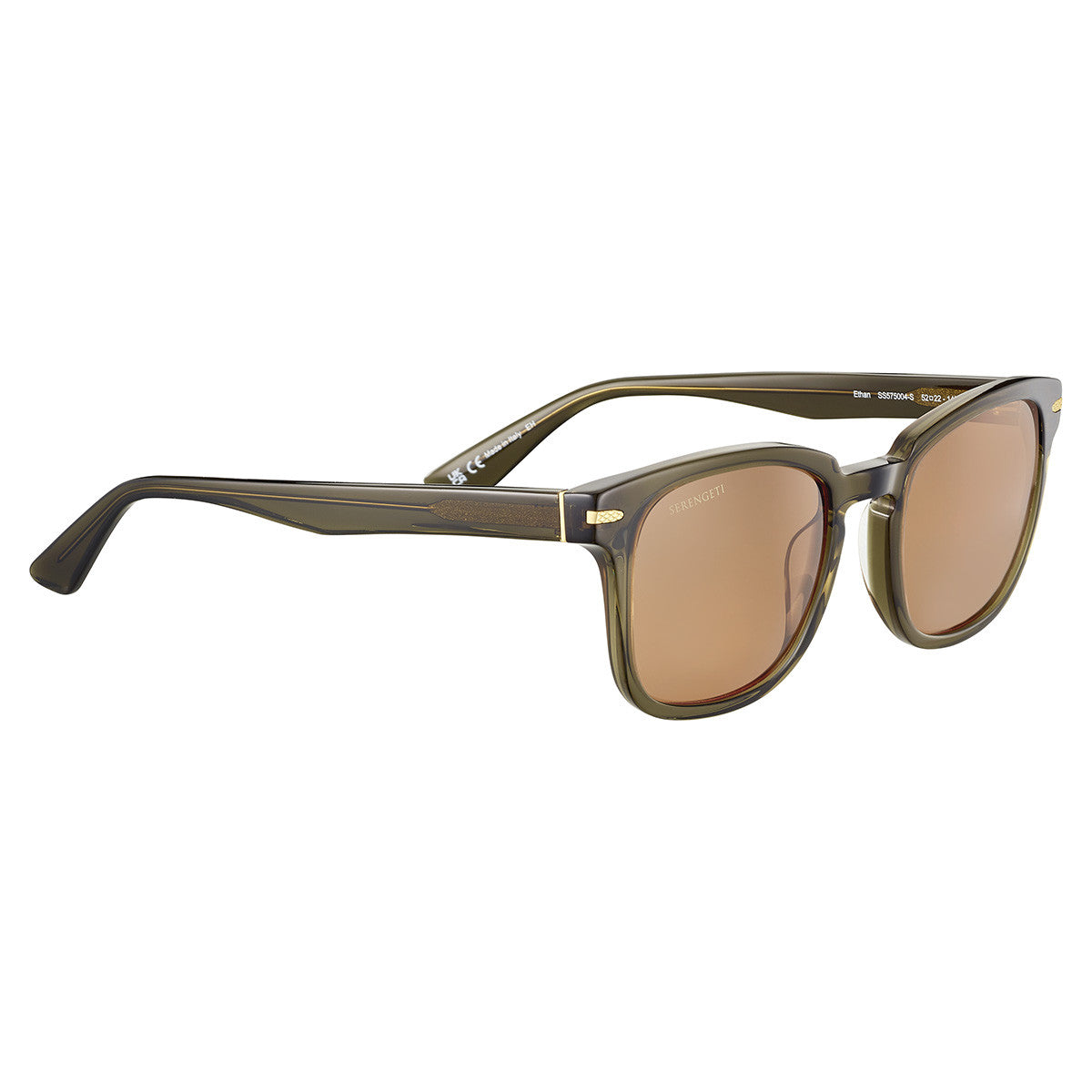 Serengeti Ethan Shiny Crystal Dark Green/Polarized Drivers