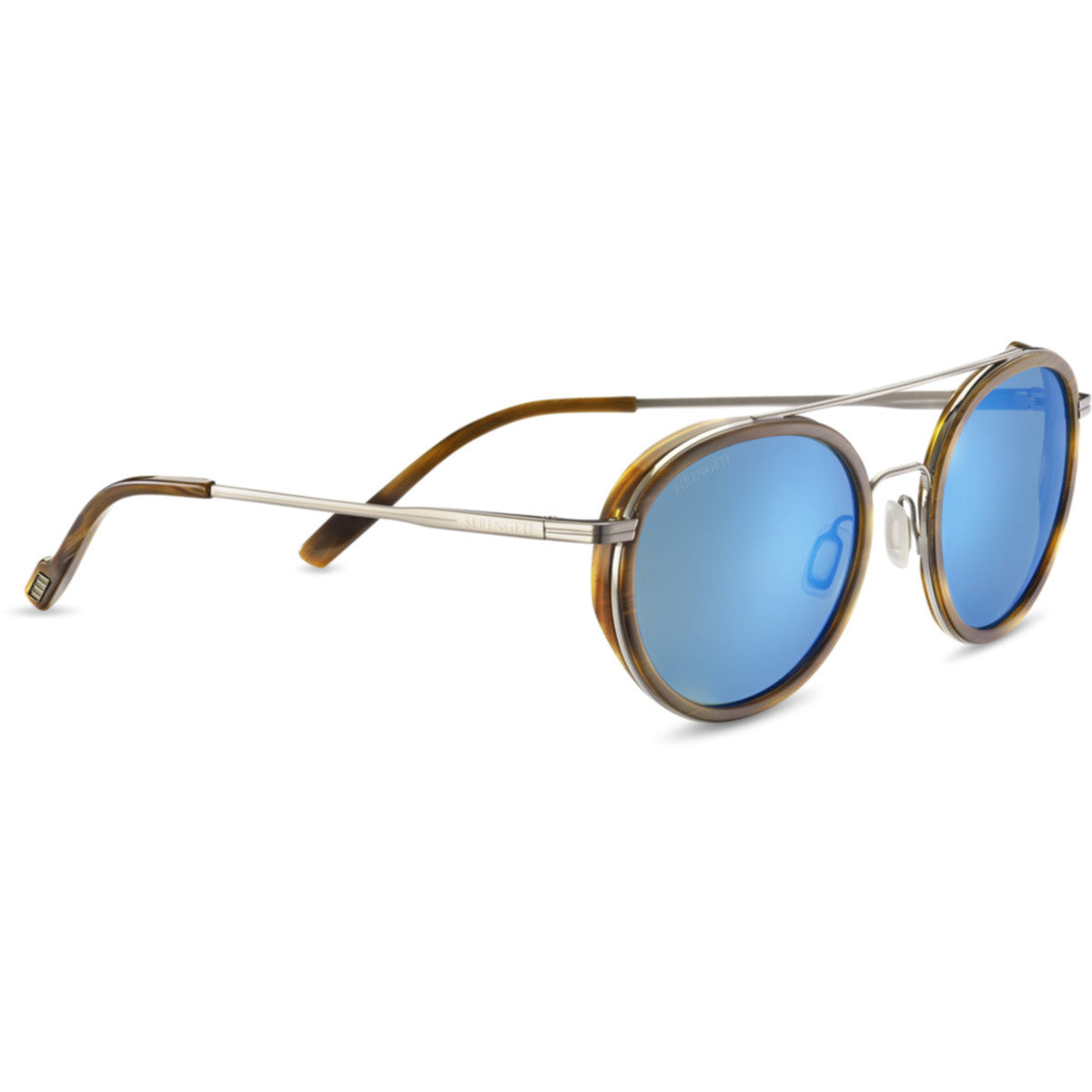 Serengeti Geary Shiny Gunmetal Brown Buffalo /Polarized 555nm Blue