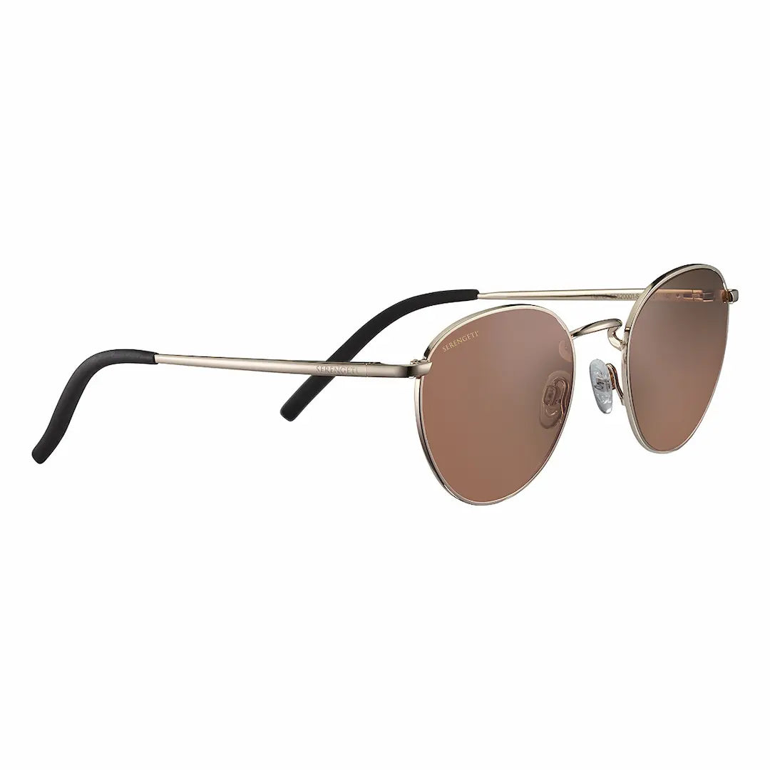 Serengeti Hamel sunglasses in Rose Gold with polarized drivers lenses