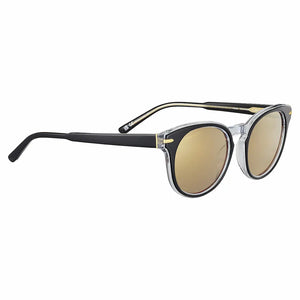 Shiny Black Transparent Layer frame/Mineral Glass Polarized Drivers Gold lenses