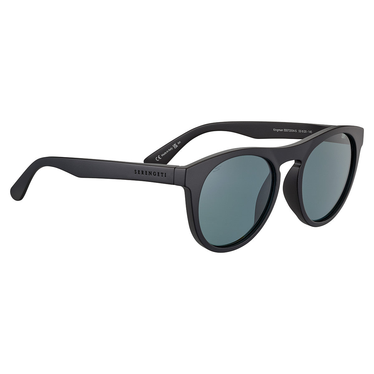 Serengeti Kingman Matte Black/Polarized Petrol Blue