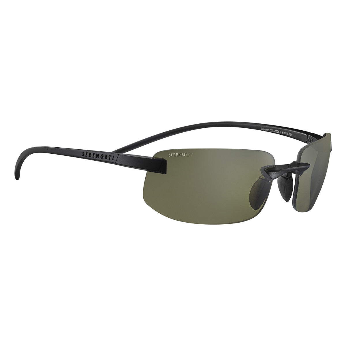 Serengeti Lupton Small Matte Black/Polarized 555nm