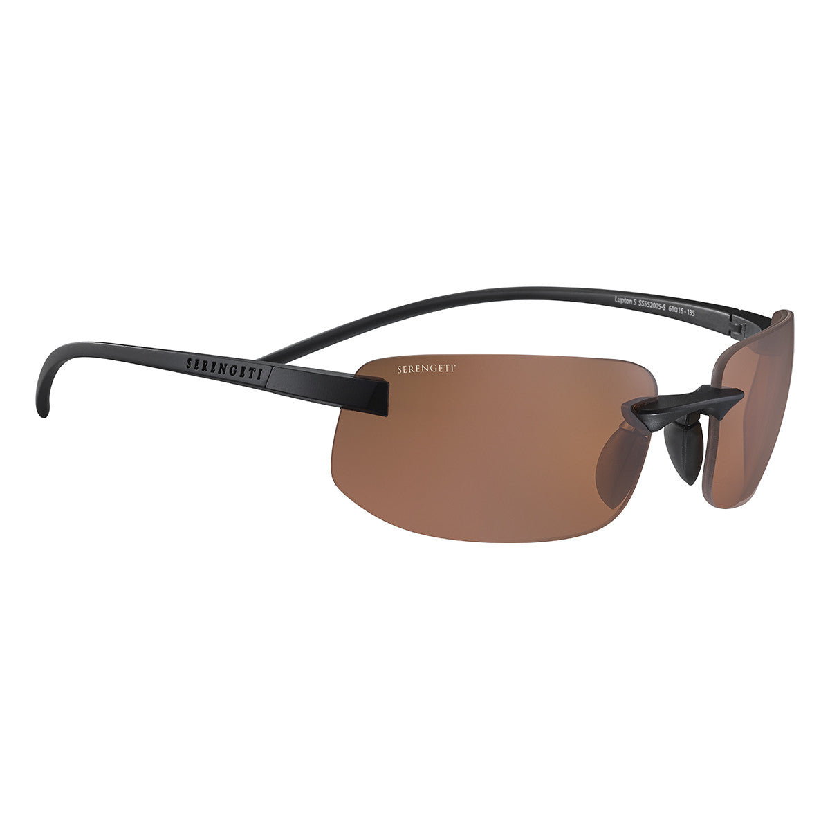 Serengeti Lupton Matte Black/Polarized Drivers