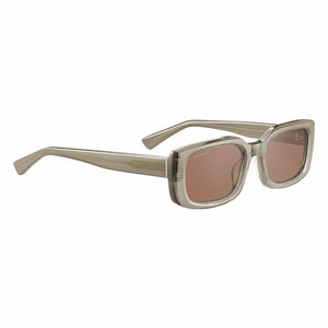 Shiny Crystal Taupe Grey frame/Mineral Glass Polarized Drivers Gold lenses