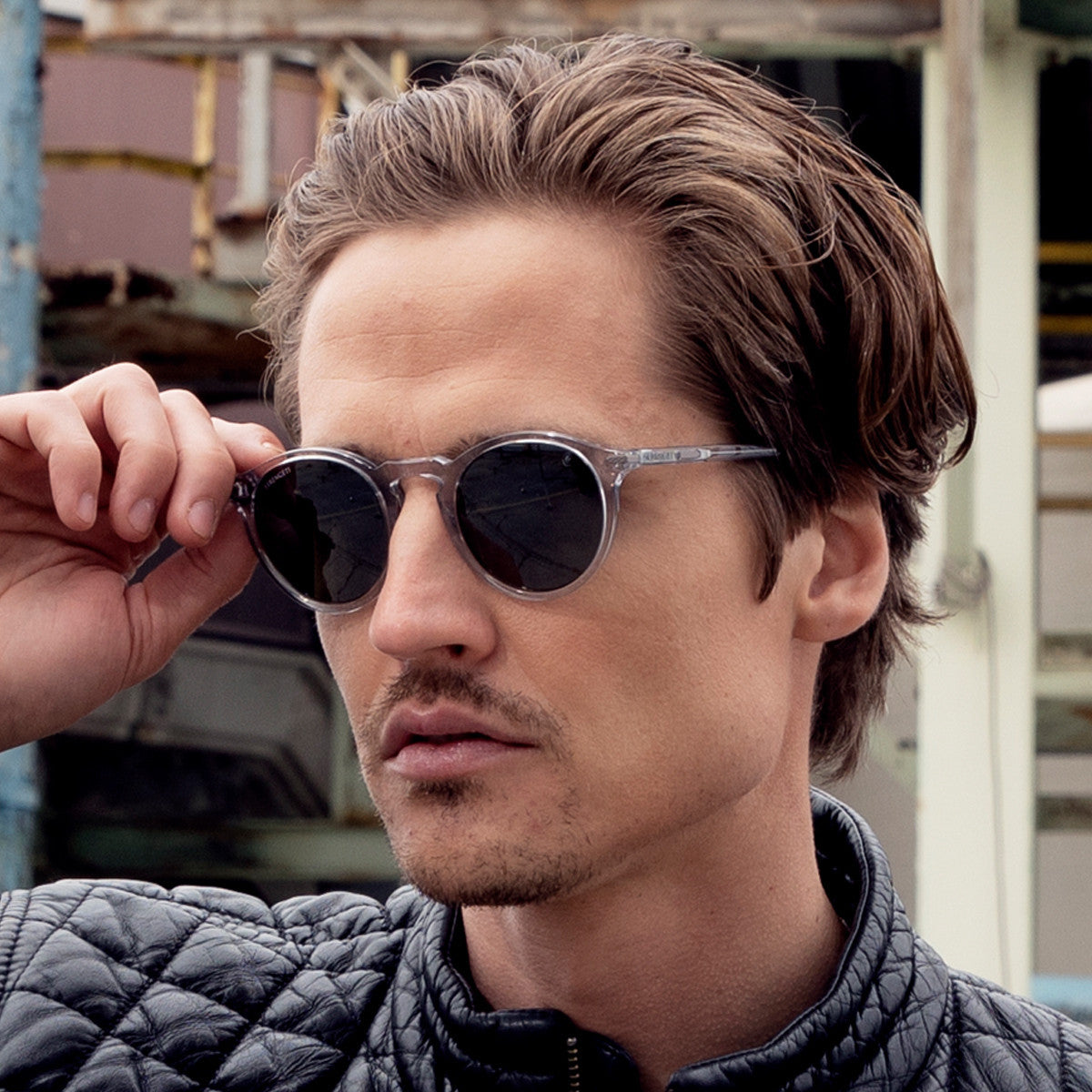 Man wearing Serengeti Raffaele sunglasses