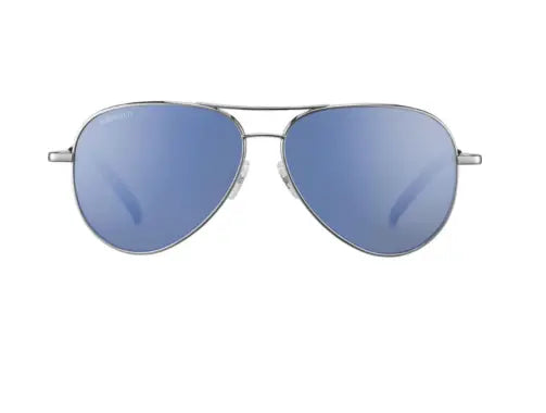 Shiny Silver Frame/ Mineral Polarized 555nm Blue Cat 2 to 3 Lens