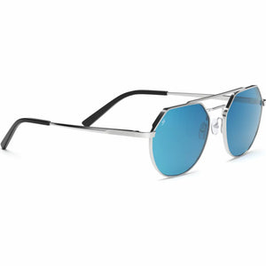 Shiny Silver frame/Saturn Polarized 555nm Blue lenses