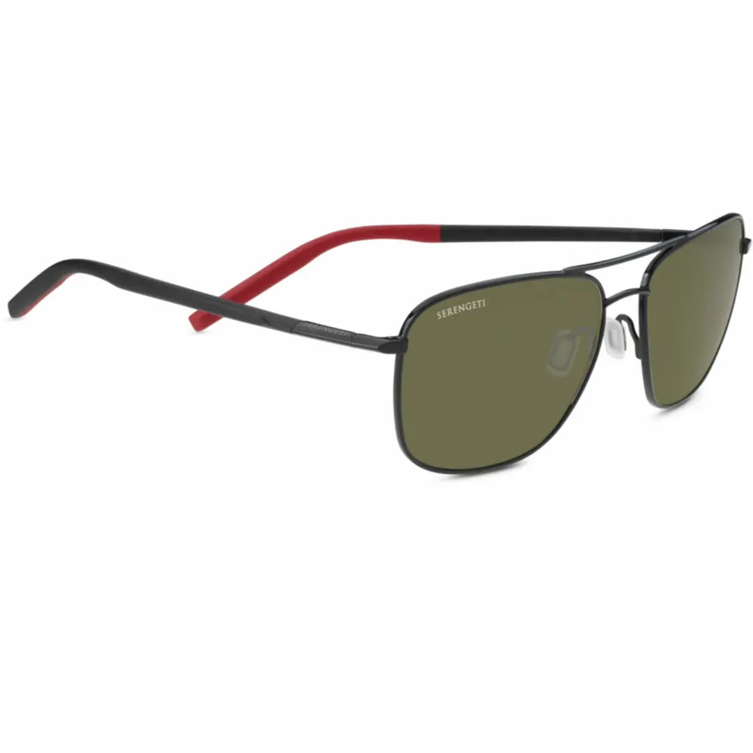 Serengeti Spello sunglasses in black with polarized 555
