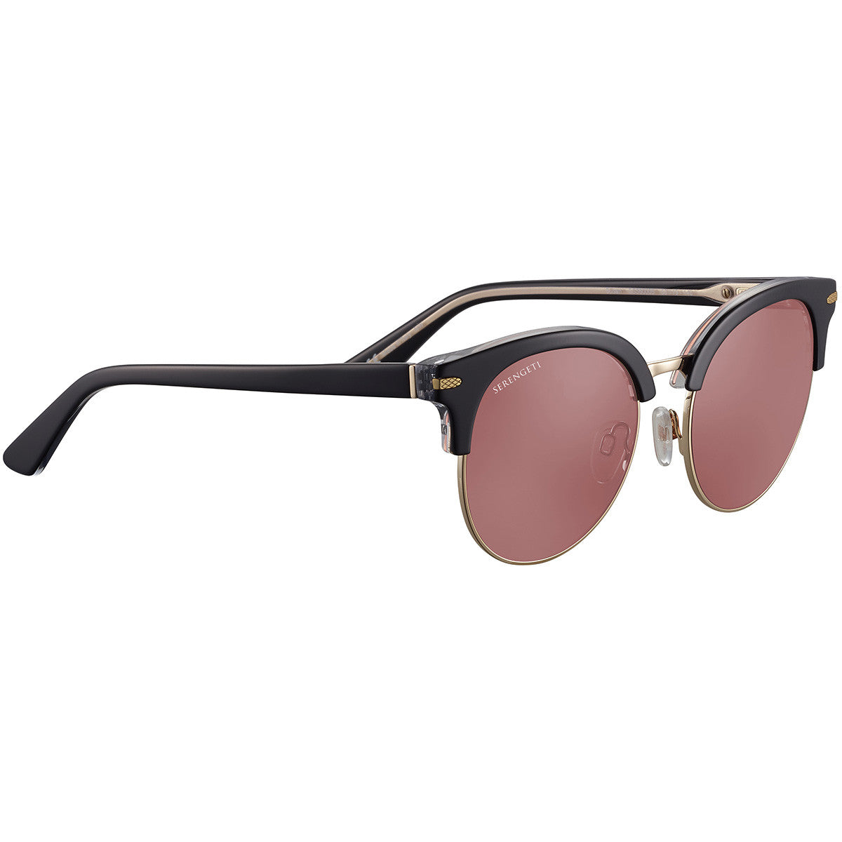 Serengeti Susan Shiny Black Transparent Layer/Polarized Sedona