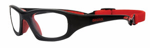 Black with Red kids size/Clear lenses