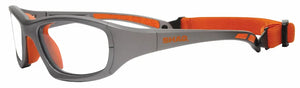 Gray with Orange kids sizes/Clear lenses