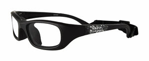 Black with White Splat/Clear lenses