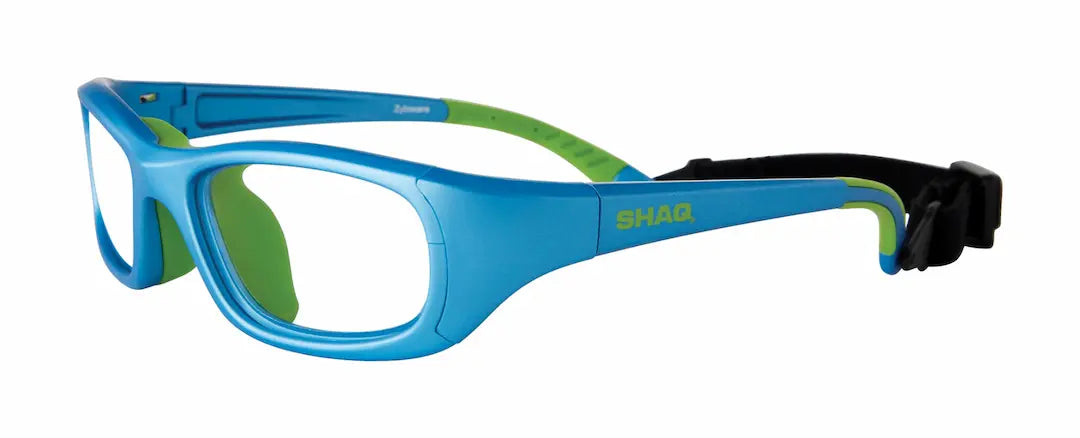 Shaq sports glasses in turquoise with lime
