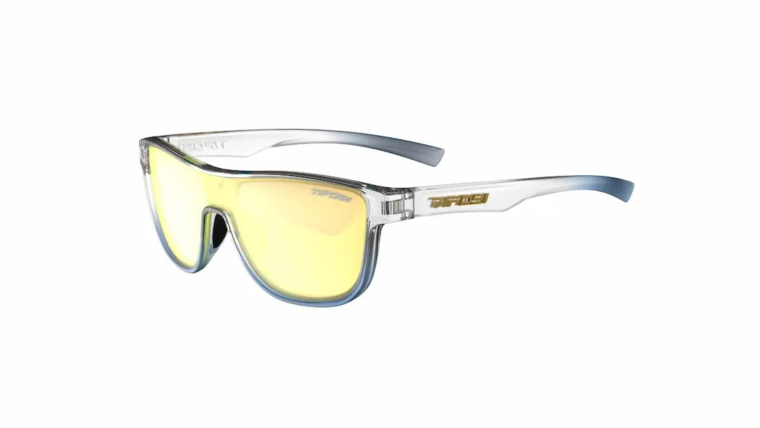 Tifosi Sizzle sunglasses in frost blue with yellow mirror lenses