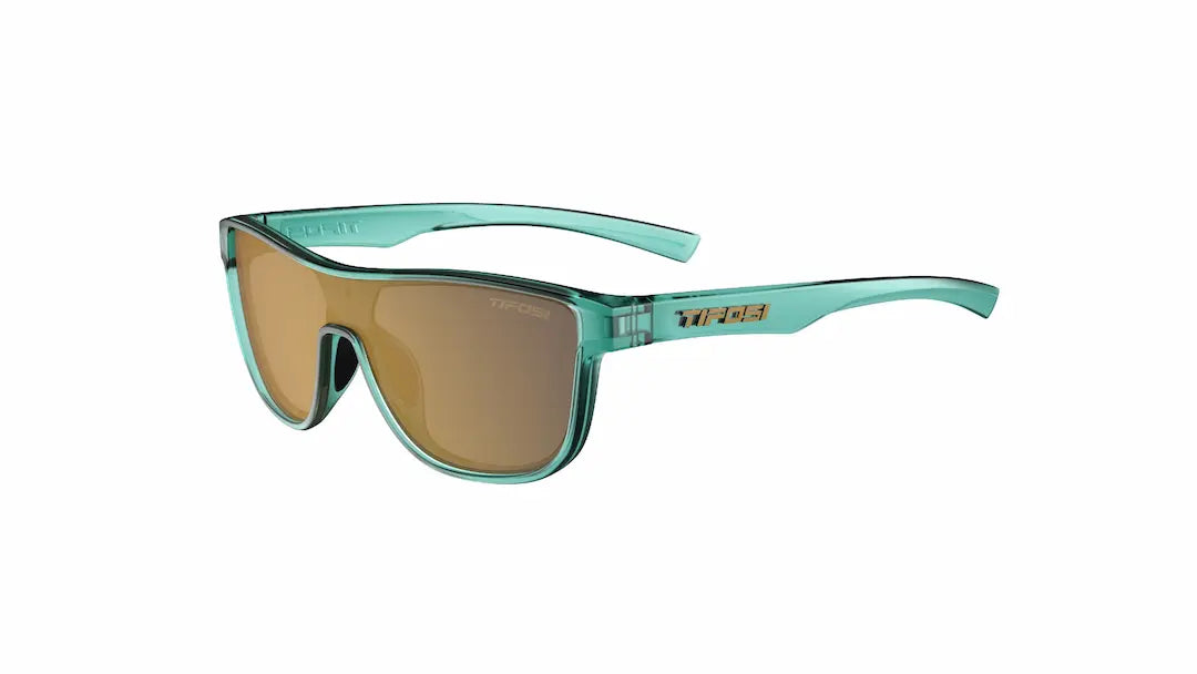 Tifosi Sizzle sunglasses in teal with gold mirror lenses