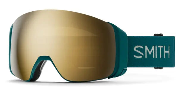 Smith 4D ski goggles in malachite with gold mirror and bonus lens