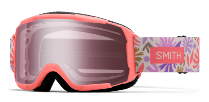Smith Daredevil kids ski goggle in flare with ignitor mirror lenses