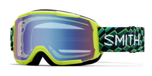 Electric Lime Left Turn goggle / Blue Sensor Mirror lenses