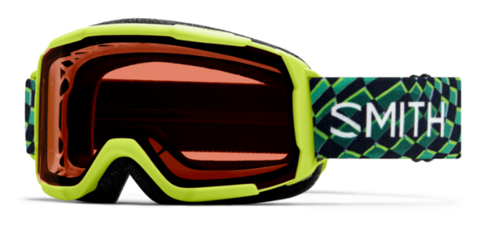 Smith Daredevil kids ski goggle in lime with rc36 lenses