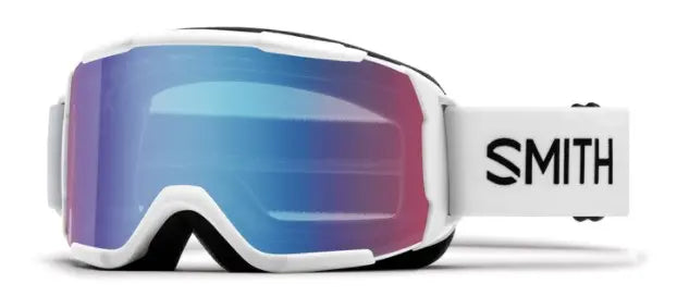 Smith Daredevil ski goggle in White with Blue Sensor lenses