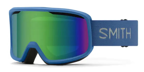 Smith Frontier asian fit ski goggles in Blue with green solx mirror
