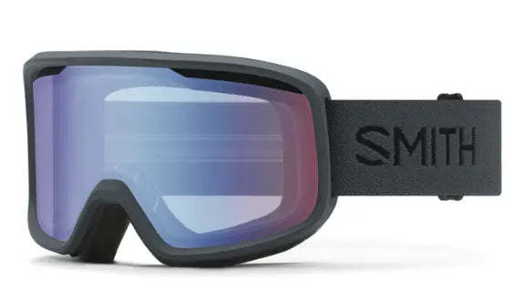 Smith Frontier ski goggles in slate with blue sensor mirror lenses