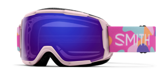 Smith Grom kids ski goggles in carnation with everyday violet lenses