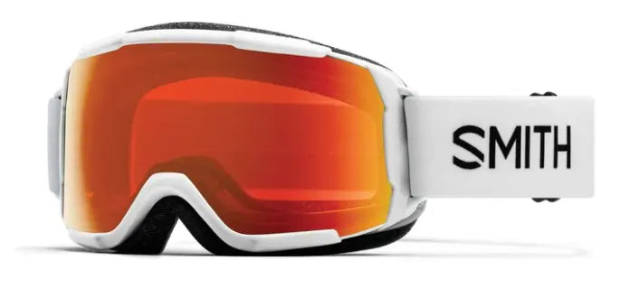 Smith Grom kids ski goggles White/Everyday Red Mirror