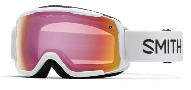 Smith Grom kids ski goggle White/Red Sensor Mirror