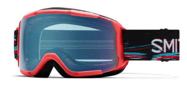 Smith Grom kids ski goggles in wild child with chromapop everyday blue mirror lenses