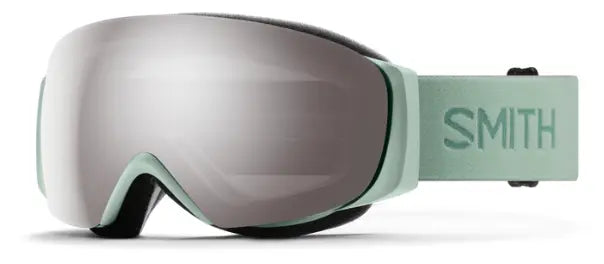 Smith I/O Mag S ski goggles in alpine ice with sun platinum mirror lenses