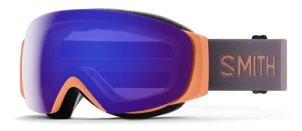 Smith I/O Mag S ski goggles in apricot with Violet mirror lenses