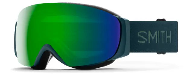 Smith I/O Mag S ski goggles in pacific with Sun Green Mirror lenses