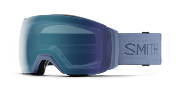 Smith I/O XL Mag magnetic ski goggles in granite with blue mirror lenses