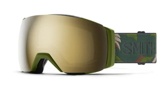 Smith I/O Mag XL Asian Fit ski goggles in Olive with Gold Mirror