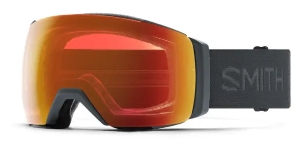 Smith i/O mag XL ski goggles in slate with red mirror