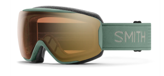 Smith Moment ski goggle in cactus with gold mirror lenses