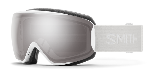 Smith Moment ski goggles in white with sun platinum lenses