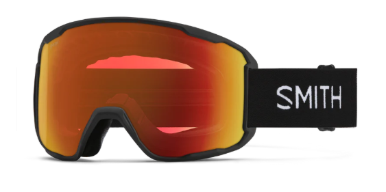 Smith Preview snow goggles in black with red mirror lenses