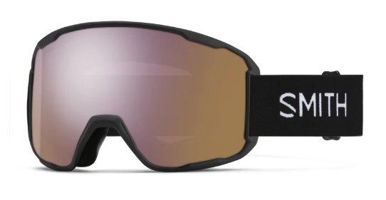 Smith Preview snow goggles in black with rose gold lenses
