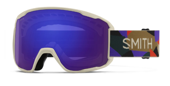 Smith Preview snow goggles in chalk with violet mirror lenses