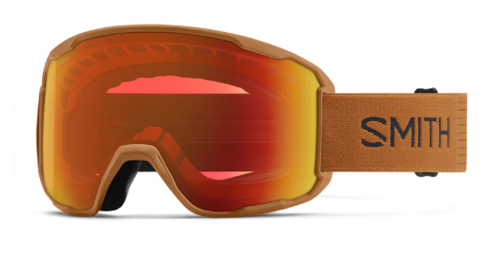 Smith Preview snow goggles in Komodo with red mirror lenses