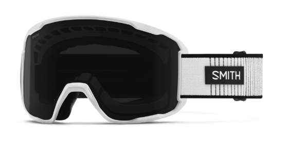 Smith Preview ski goggles in white fade out with sun black lenses