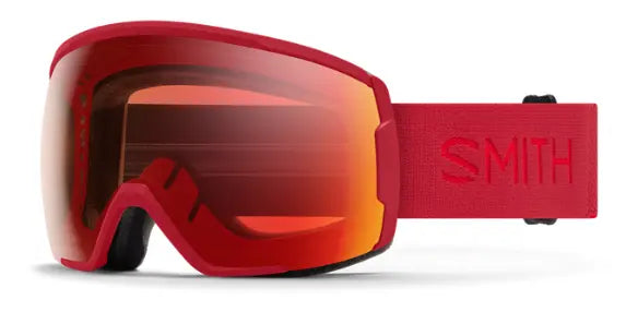 Smith Proxy ski goggles in Crimson with light changing red mirror lenses