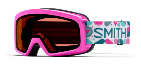 Smith Rascal kids ski goggles in pink with rose lenses