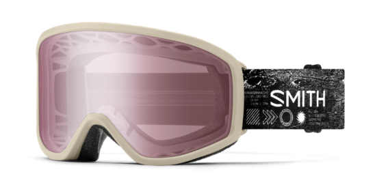 Smith Reason over the glasses ski goggle in chalk with ignitor mirror lenses