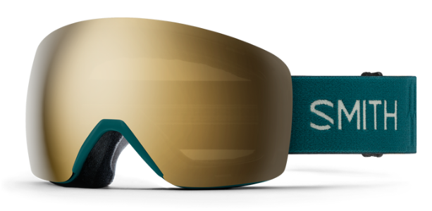 Smith Skyline ski goggles in Malachite with gold mirror lenses